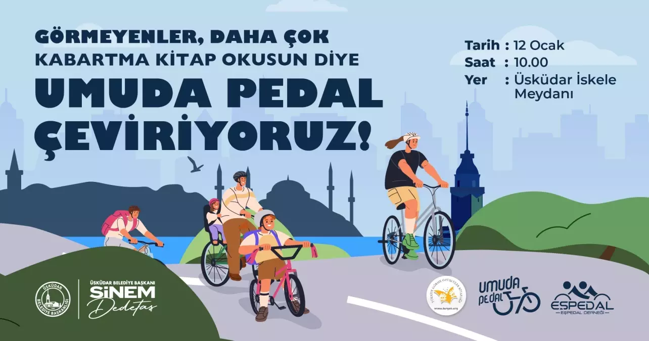 Üsküdar Belediyesi’nden Görme Engelliler İçin ‘Umuda Pedal’ Etkinliği